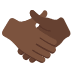 🤝🏿 handshake: dark skin tone display on Twitter